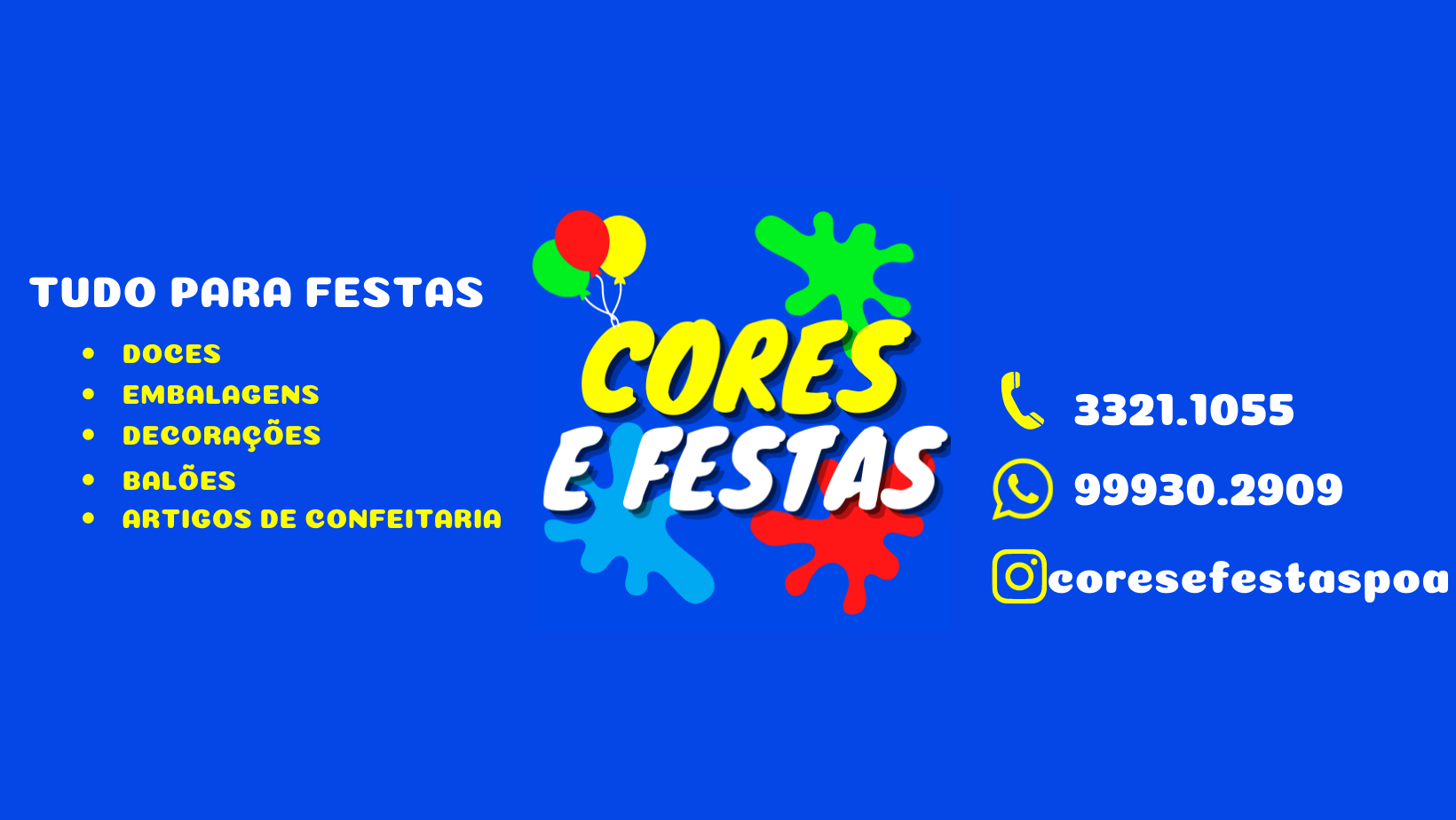 banner da fachada da loja