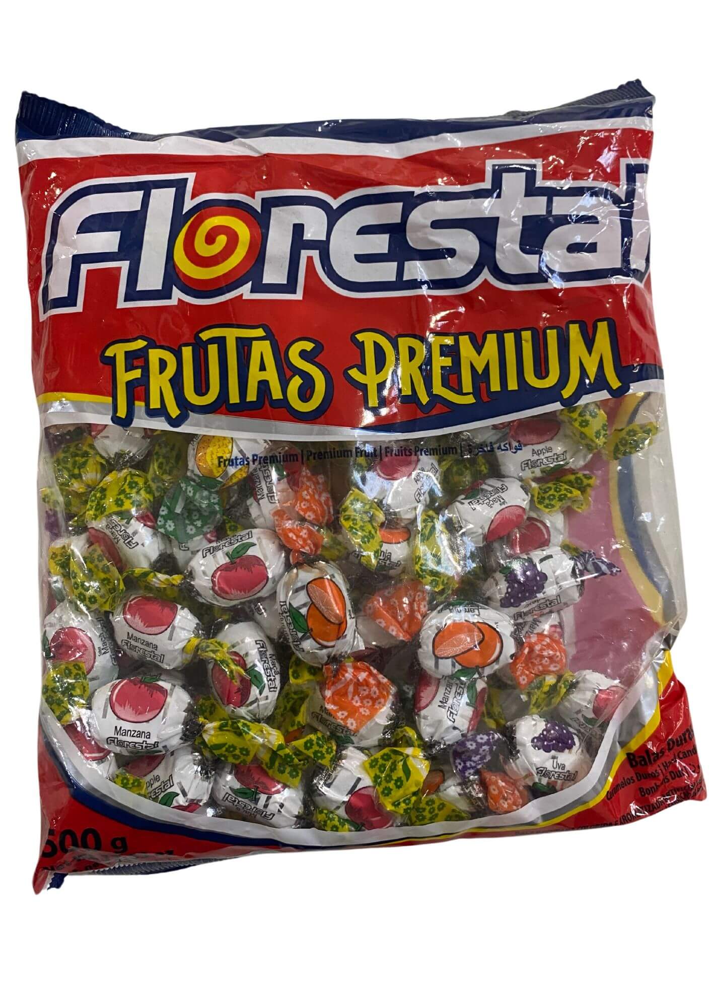 Balas de frutas premium florestal 500 gramas