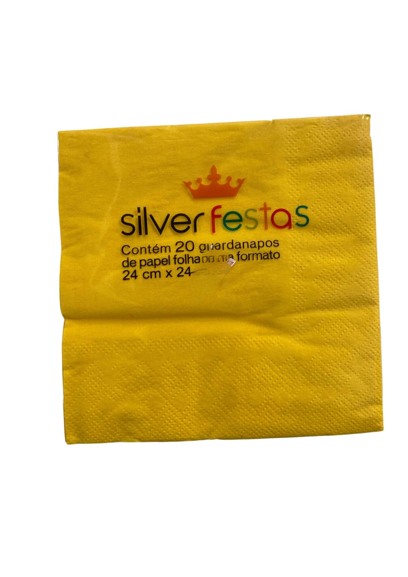 Guardanapos silver festas amarelo 20 unidades