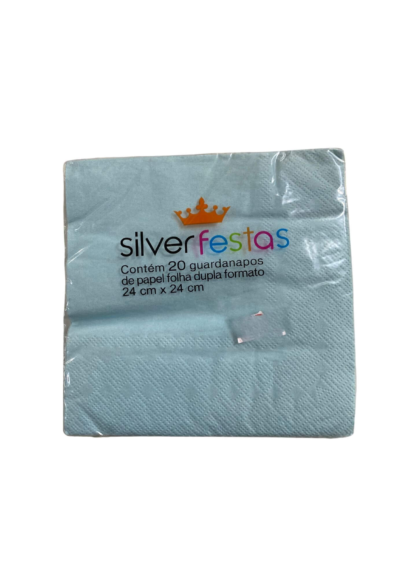 Guardanapos silver festas azul claro 20 unidades