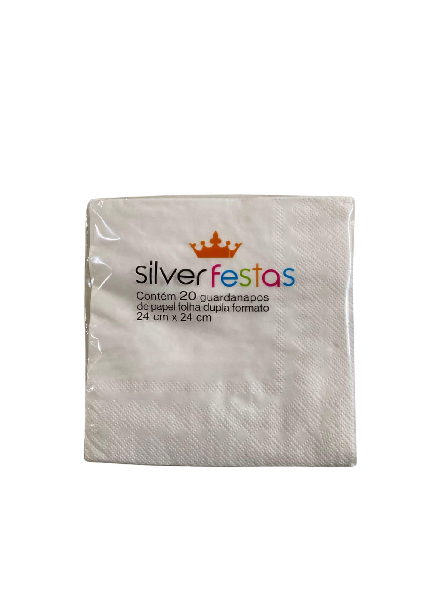 Guardanapos silver festas branco 20 unidades