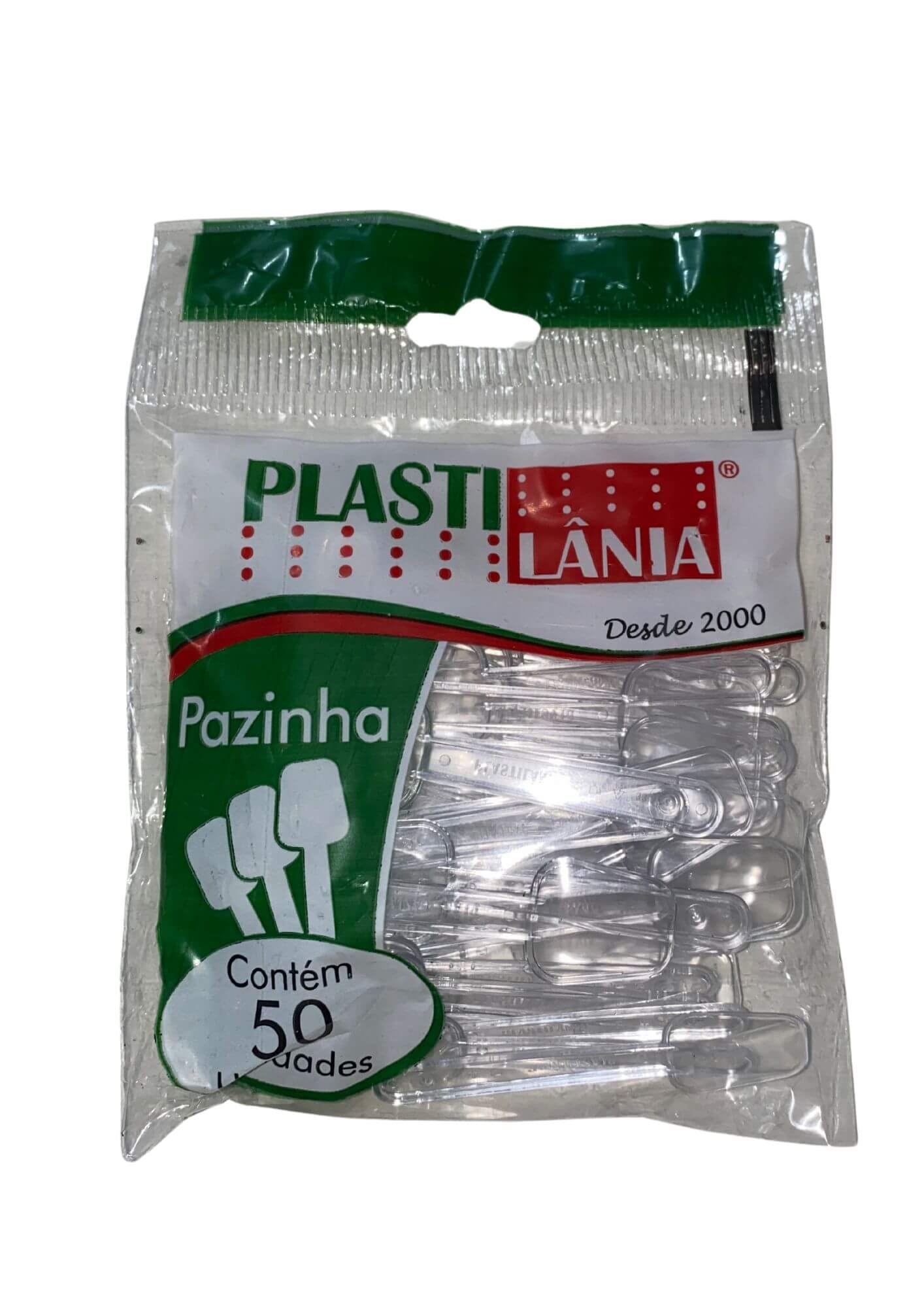 Pazinhas plastilânia transparente 50 unidades