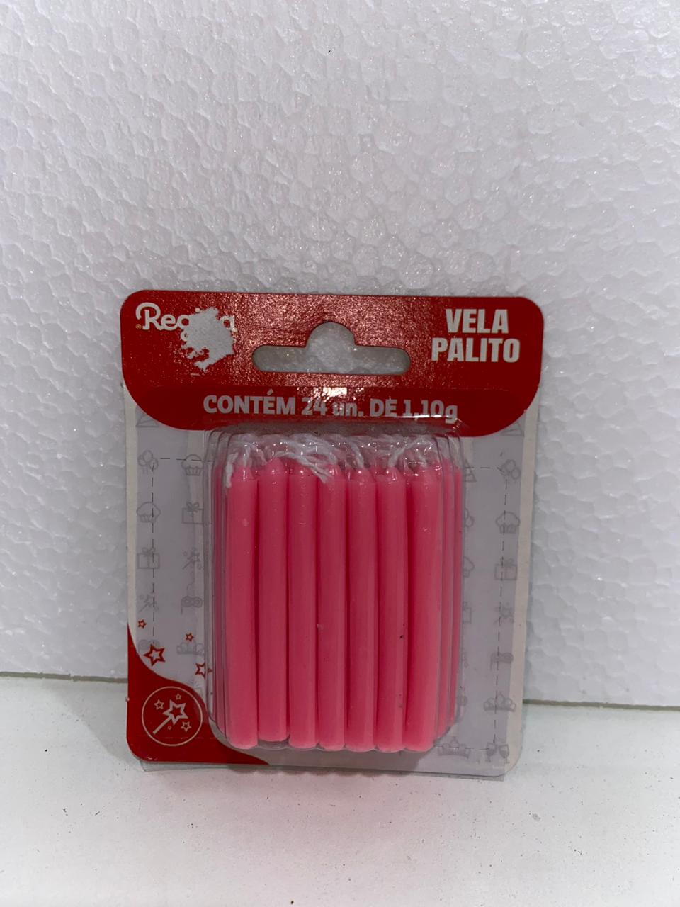 Vela palito rosa